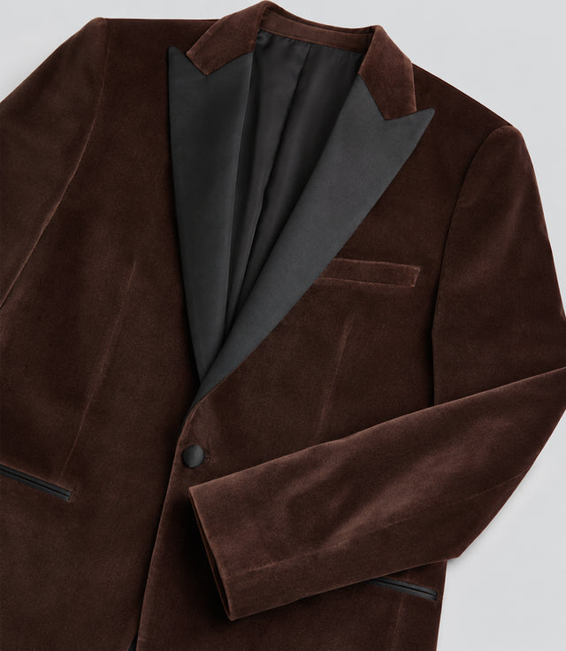Men’s Brown Velvet Tuxedo Fabric - Suit Heritage