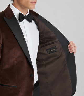 Men’s Brown Velvet Tuxedo Inner - Suit Heritage