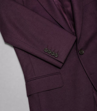 Men's Burgundy And Cream Wedding 3 Piece Suit Fabric - Suit Heritage