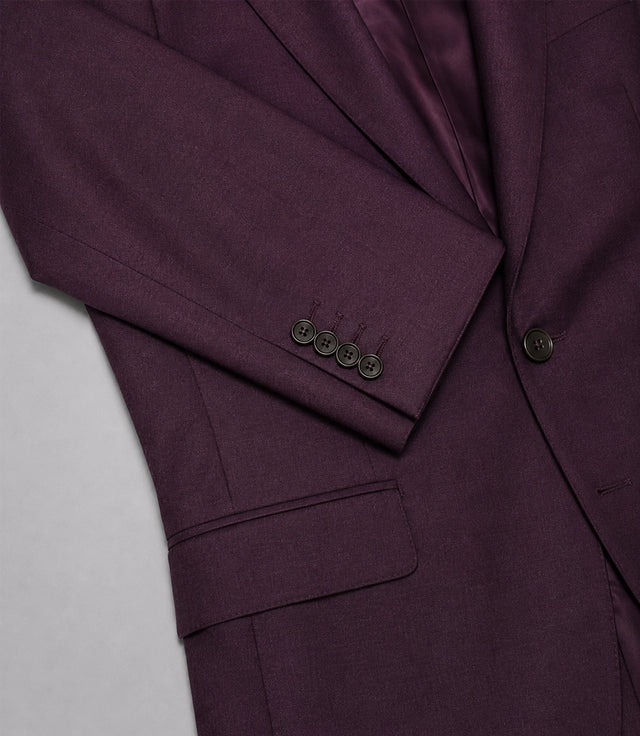 Men's Burgundy And Cream Wedding 3 Piece Suit Fabric - Suit Heritage