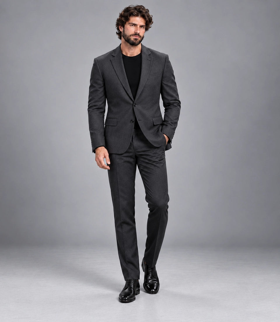 Men's Charcoal Casual 2 Piece Suit -  Suit Heritage