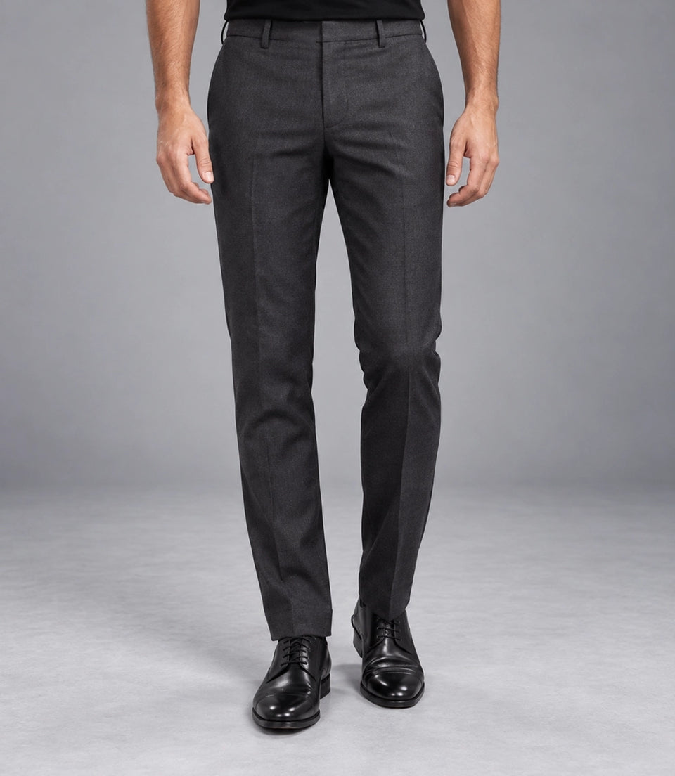 Men's Charcoal Casual 2 Piece Suit Pant  -   Suit Heritage
