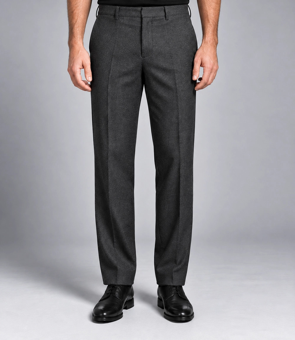 Men's Charcoal Grey Wool Casual Suit Pant  -  Suit Heritage