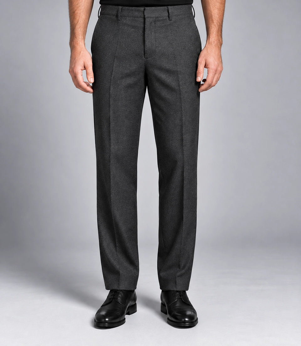 Men's Charcoal Grey Wool Casual Suit Pant  -  Suit Heritage