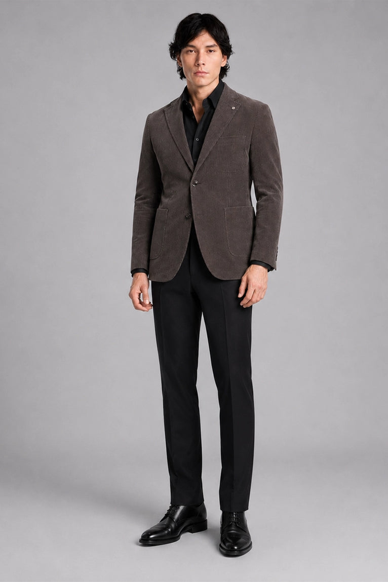 Men's Chocolate Brown Corduroy 2 Piece Suit - Suit Heritage