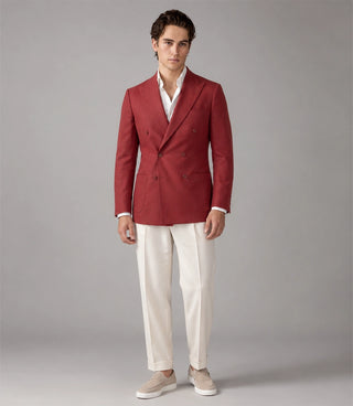 Men's Classic Italian Style Red and Cream Suit - Suit Heritage
