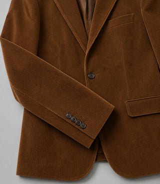 Men's Corduroy Solid Brown 3 Piece Suit Fabric - Suit Heritage