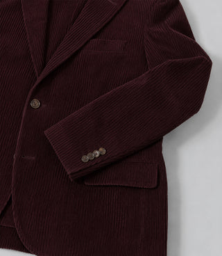 Men's Corduroy Solid Burgundy 3 Piece Suit Fabric - Suit Heritage