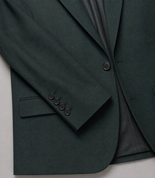 Men's Cotton Textured Dark Green 2 Piece Suit Fabric - Suit Heritage