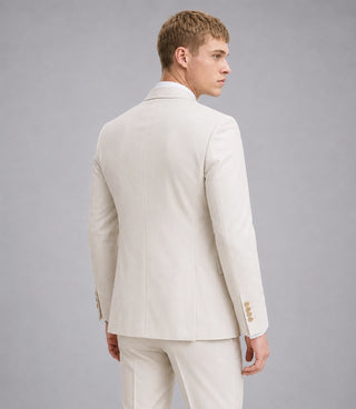 Men's Cream Double Breasted Wedding 3 Piece Suit  Back -  Suit Heritage