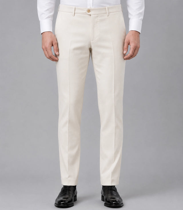 Men's Cream Double Breasted Wedding 3 Piece Suit Pant -  Suit Heritage