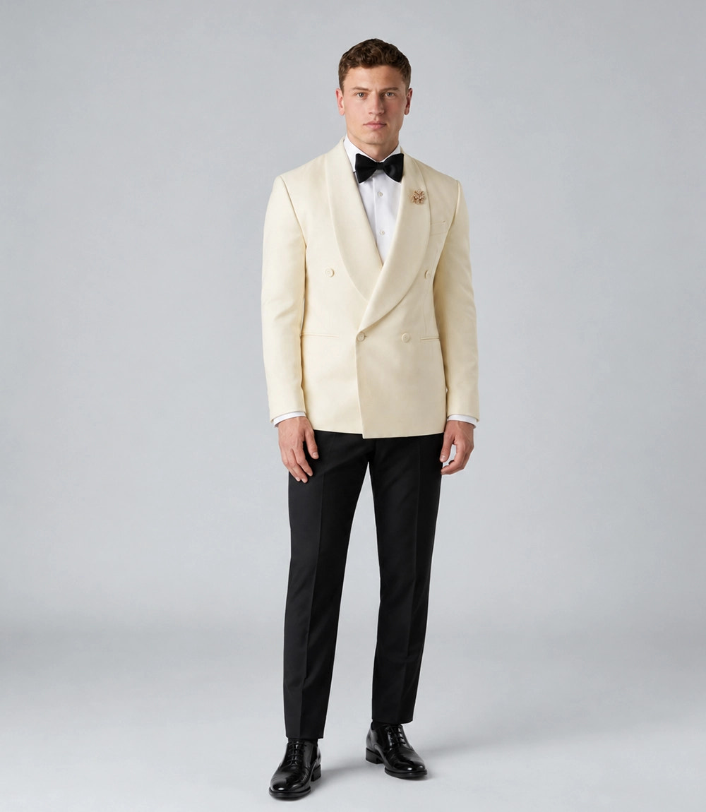 Men's Cream Groomsmen Wedding Suit -  Suit Heritage
