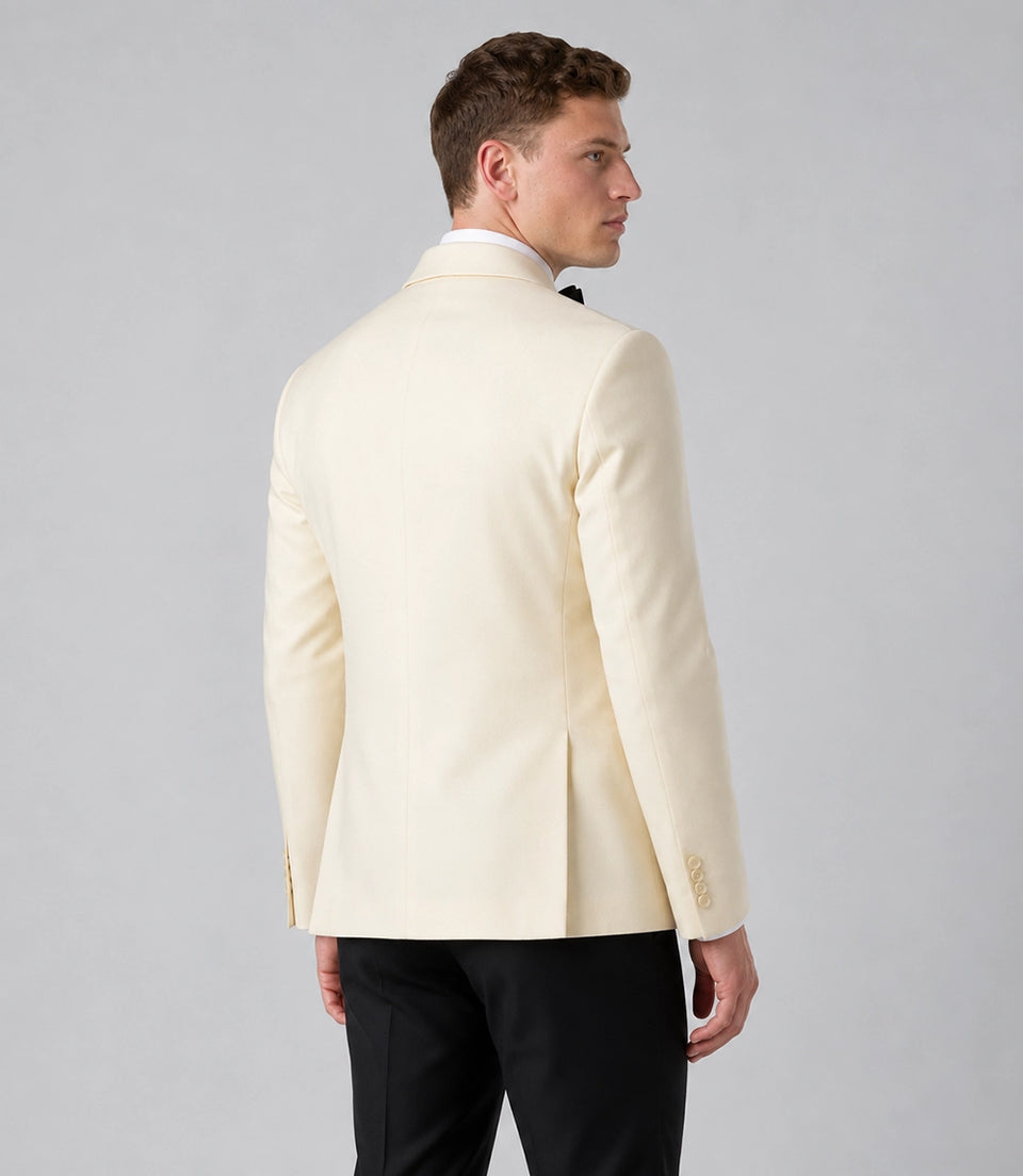 Men's Cream Groomsmen Wedding Suit Back  -  Suit Heritage