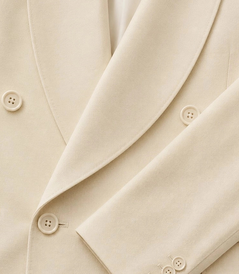Men's Cream Groomsmen Wedding Suit Fabric  -  Suit Heritage