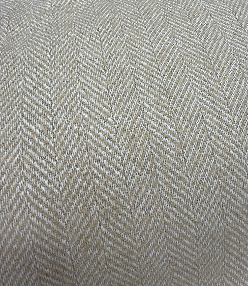 Men's Cream Herringbone Chevron Waves Suit Fabric Swatch - Suit Heritage