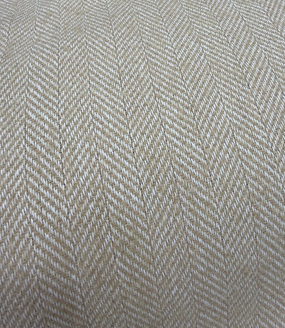Men's Cream Herringbone Chevron Waves Suit Fabric Swatch - Suit Heritage