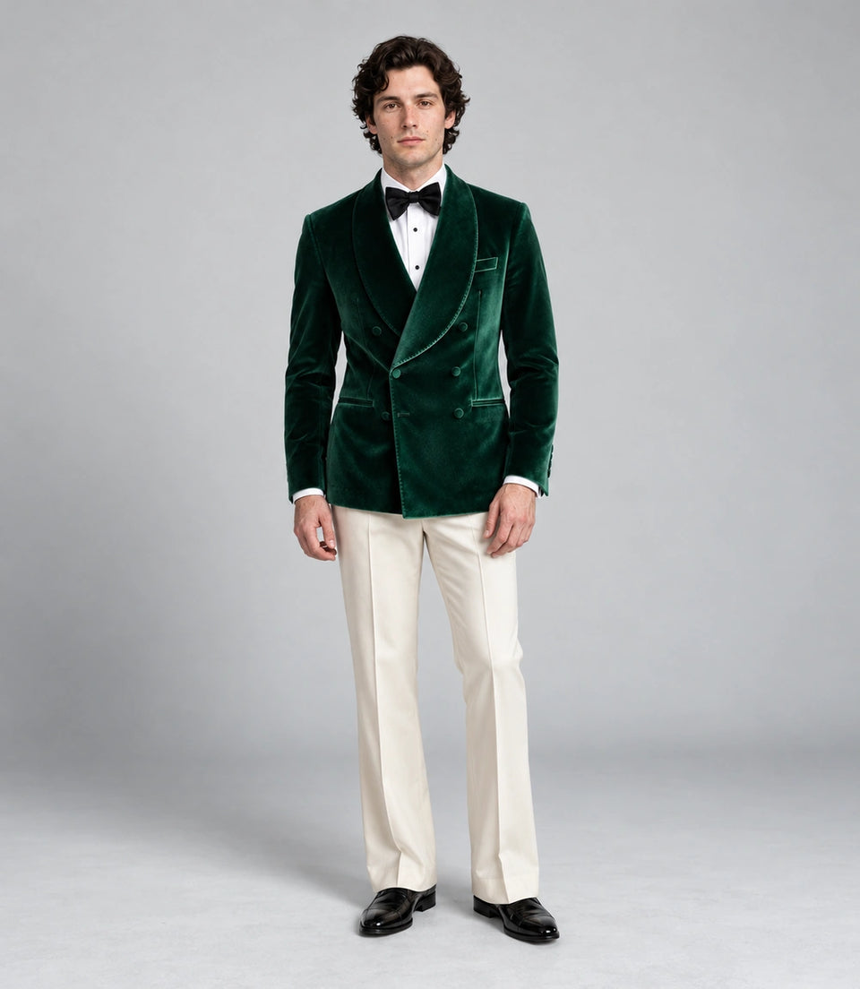 Men's Dark Green Velvet Tuxedo -  Suit Heritage