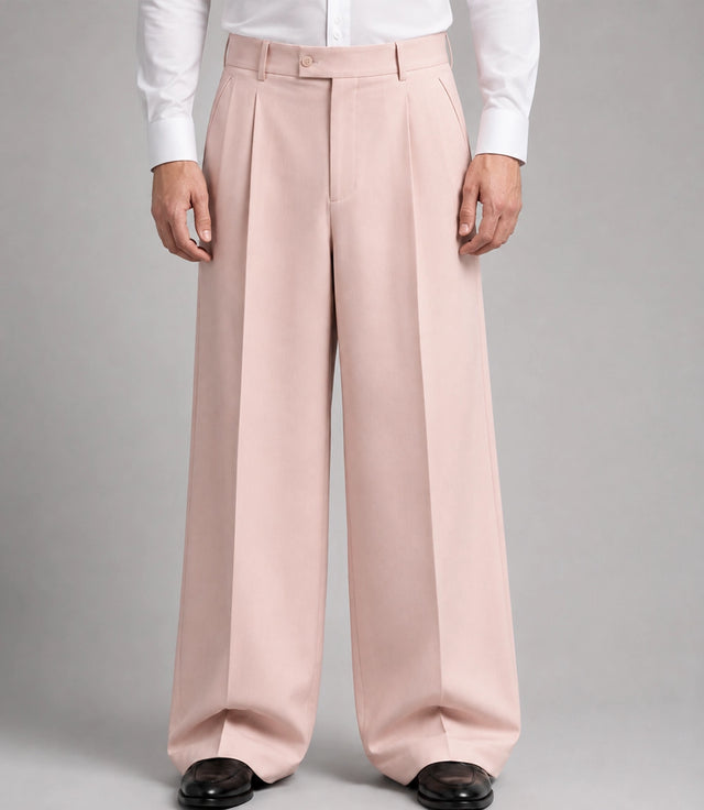 Men's Formal Crop Blush Pink Wedding Suit  Pant - Suit Heritage