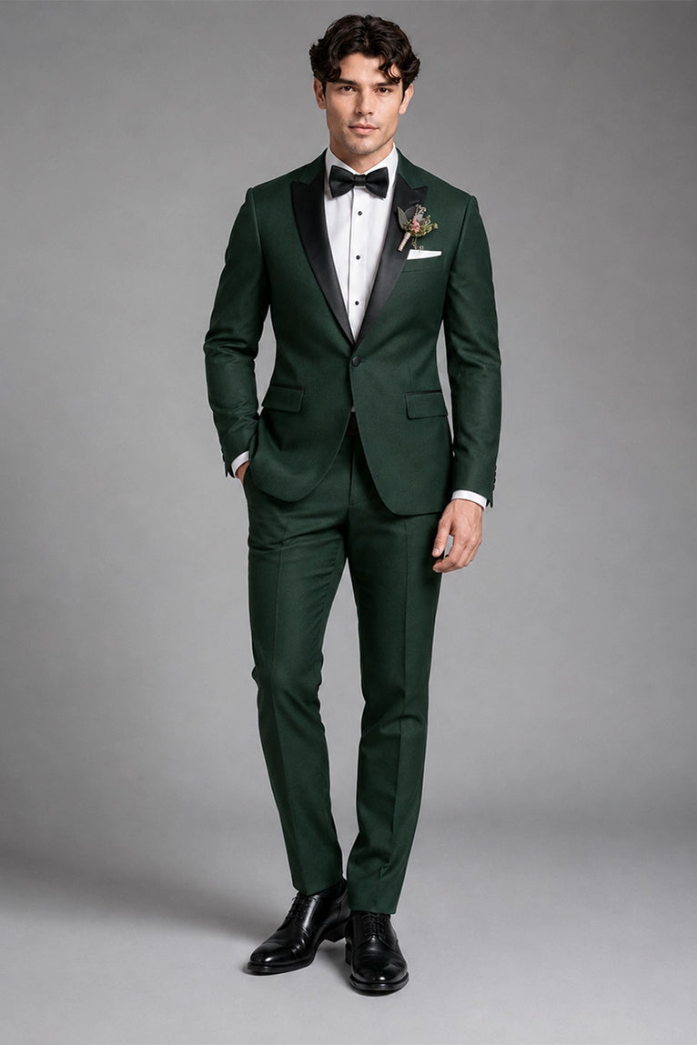 Men's Green Groomsmen 2 Piece Suit -  Suit Heritage