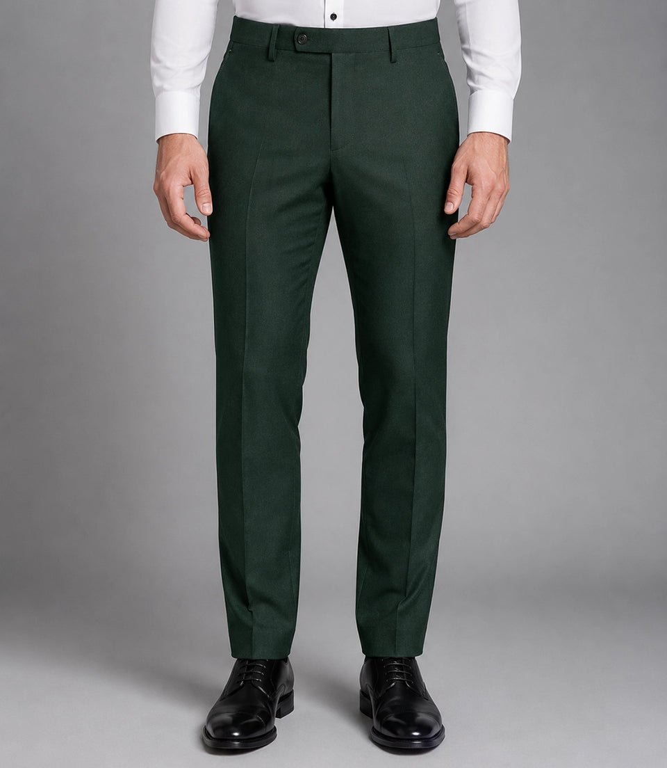 Men's Green Groomsmen 2 Piece Suit Pant  -  Suit Heritage