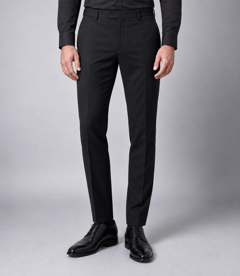 Men's Grey Houndstooth Cotton 2 Piece Suit Pant - Suit Heritage