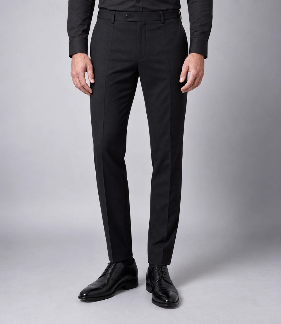 Men's Grey Houndstooth Cotton 2 Piece Suit Pant - Suit Heritage