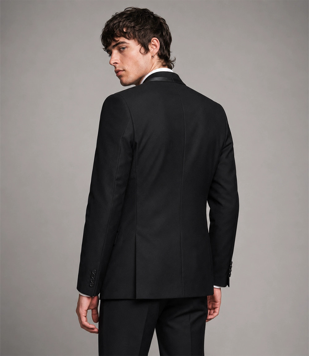 Men's Grosgrain Black Tuxedo Back - Suit Heritage