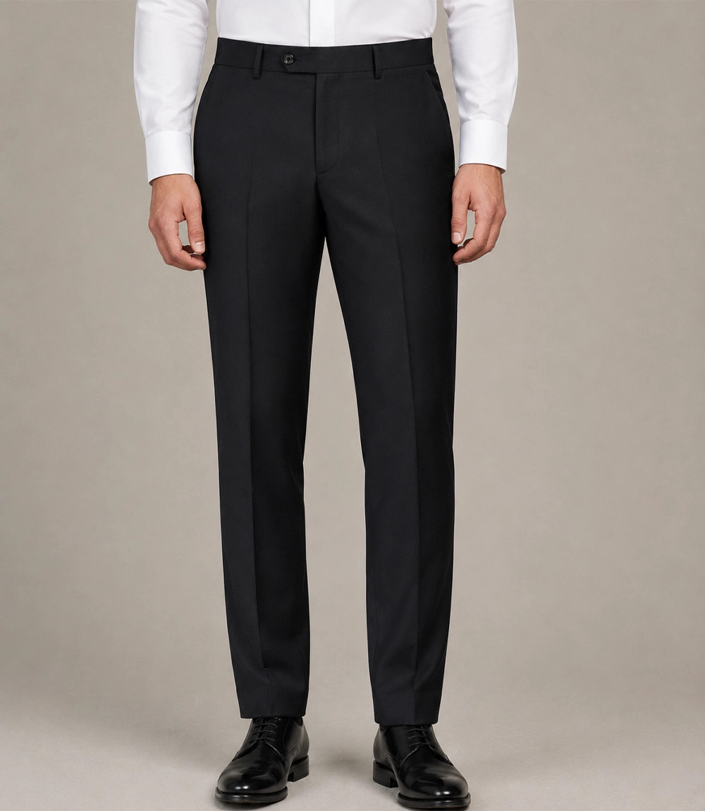 Men's Grosgrain Black Tuxedo Pant - Suit Heritage