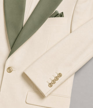 Men's Ivory And Sage Green Wedding Tuxedo Fabric - Suit Heritage
