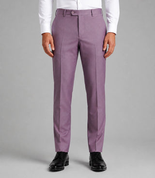 Men's Ivory Lilac Wedding 3 Piece Suit Pant - Suit Heritage