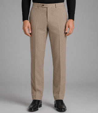 Men's Khaki Donegal Wool 2 Piece Suit Pant - Suit Heritage
