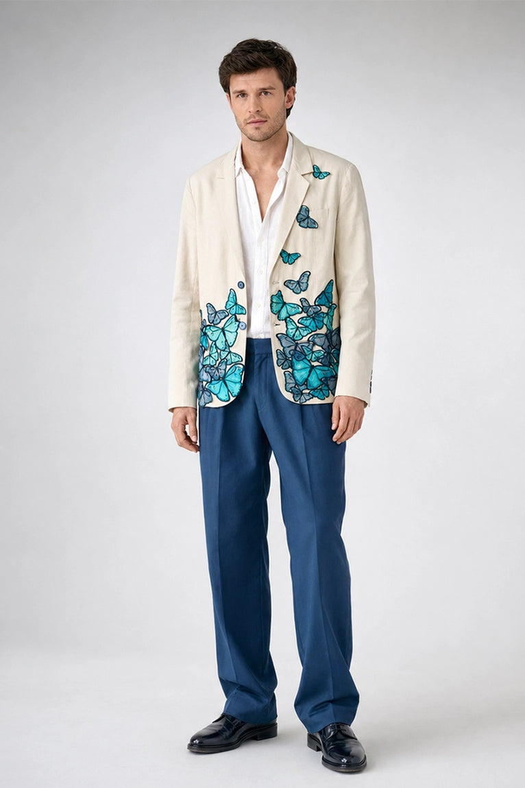 Men's LE MORPHO Hand Embroidered Suit - Suit Heritage