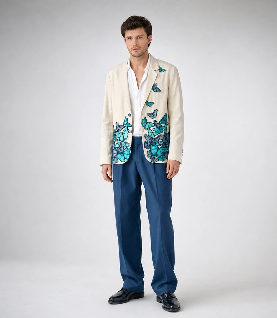 Men's LE MORPHO Hand Embroidered Suit - Suit Heritage