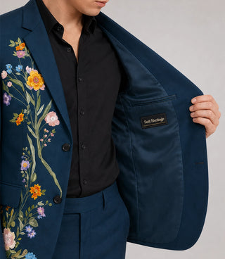 Men's Le Jardin Hand Embroidered Suit Inner - Suit Heritage