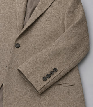 Men's Linen Textured Taupe Beige 2 Piece Suit Fabric - Suit Heritage