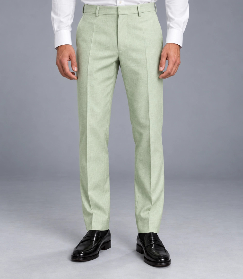 Men's Mint Green Cropped Suit Pant -  Suit Heritage