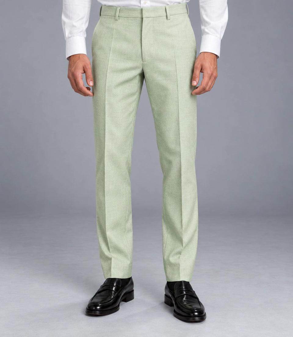 Men's Mint Green Cropped Suit Pant -  Suit Heritage