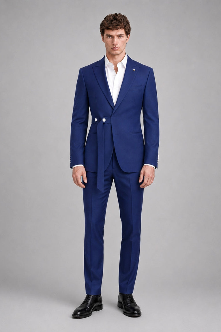 Men's Navy Blue Wedding Suit 2 Piece  -  Suit Heritage