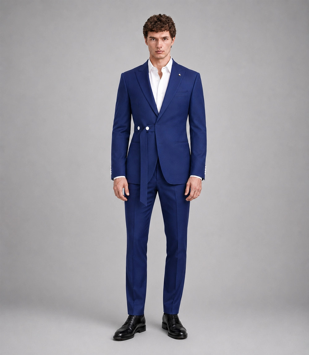 Men's Navy Blue Wedding Suit 2 Piece  -  Suit Heritage