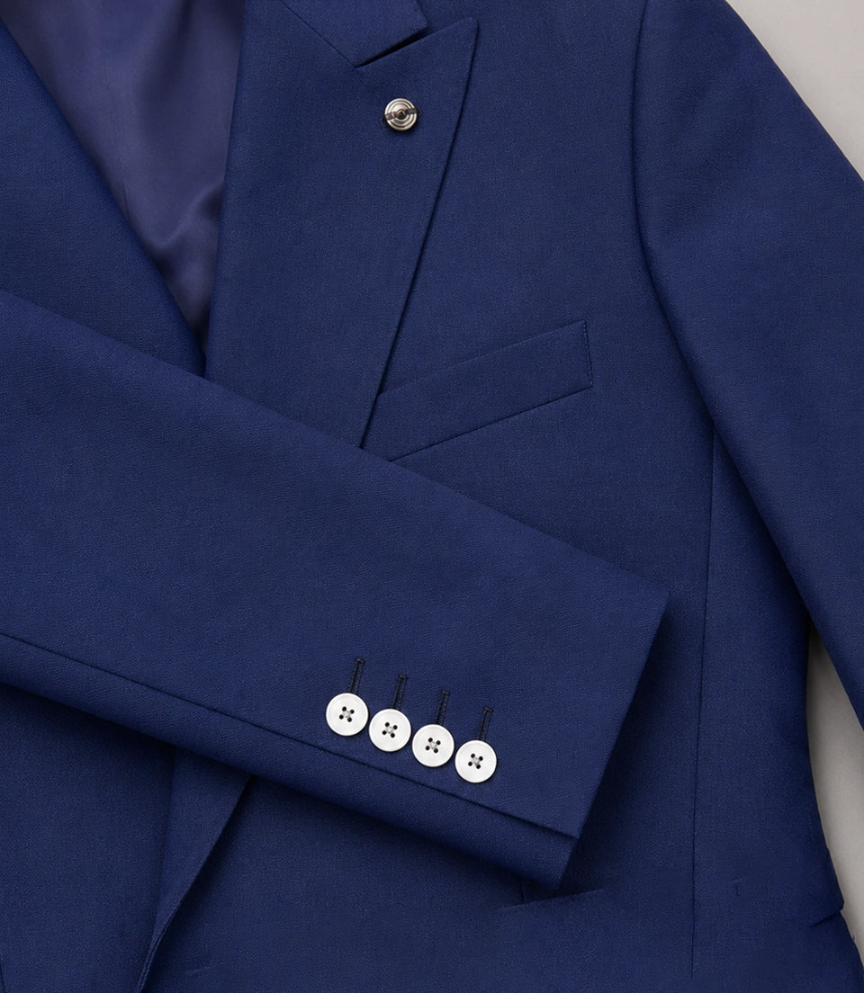 Men's Navy Blue Wedding Suit 2 Piece Fabric  -  Suit Heritage