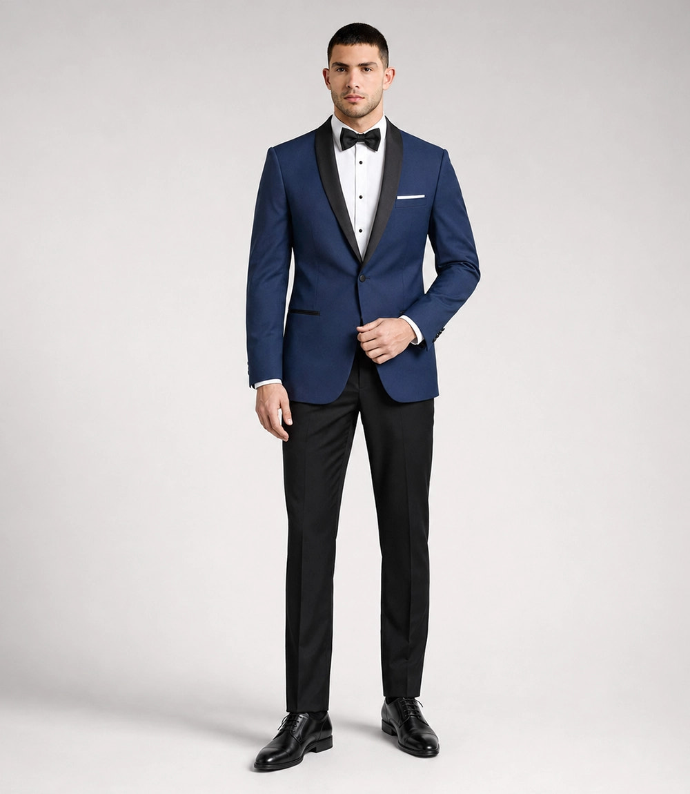 Men's Navy Groomsmen 2 Peice Tuxedo -  Suit Heritage