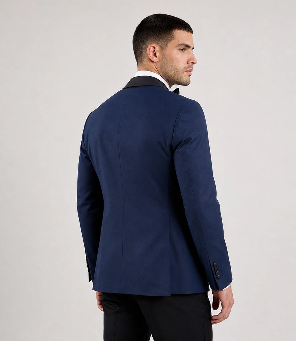 Men's Navy Groomsmen 2 Peice Tuxedo Back  -  Suit Heritage