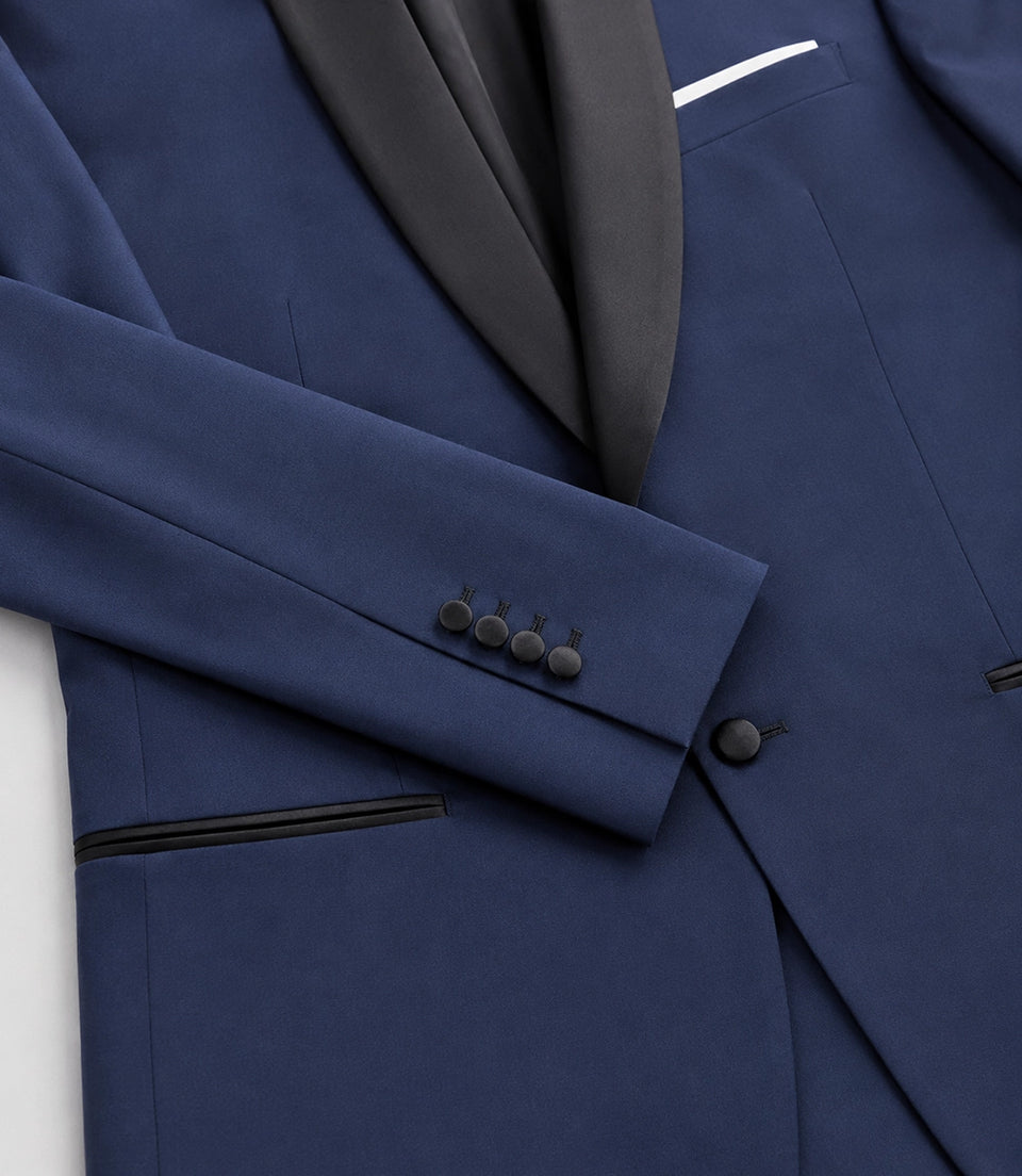 Men's Navy Groomsmen 2 Peice Tuxedo Fabric  -  Suit Heritage