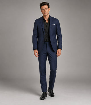 Men's Navy Solid 2 Piece Suit - Suit Heritage