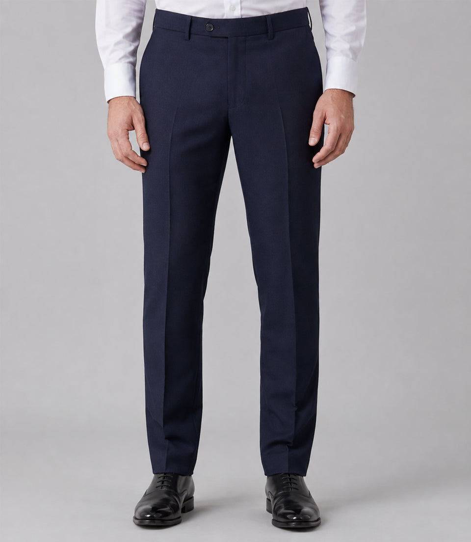 Men's Navy Wool Midnight Tuxedo Pant - Suit Heritage