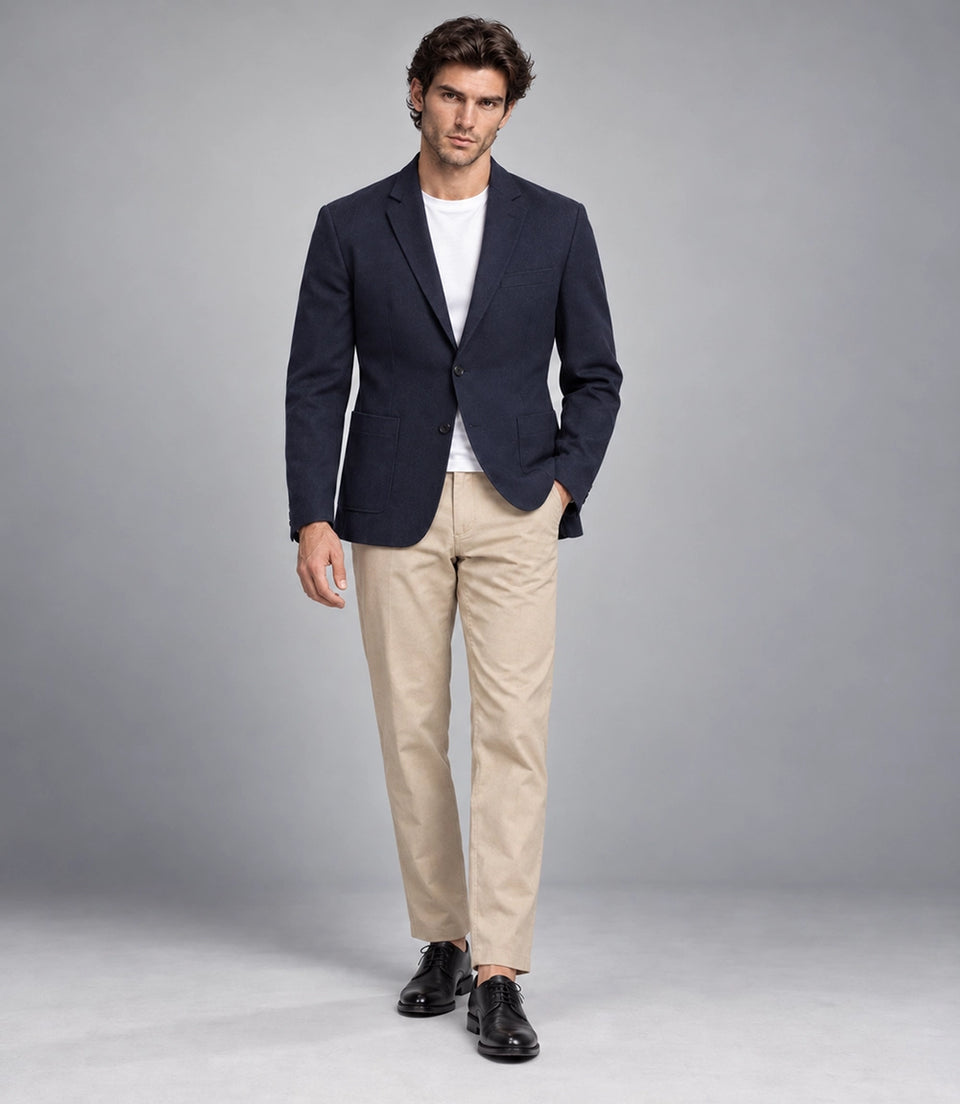 Men's Navy and Beige Casual Suit -  Suit Heritage
