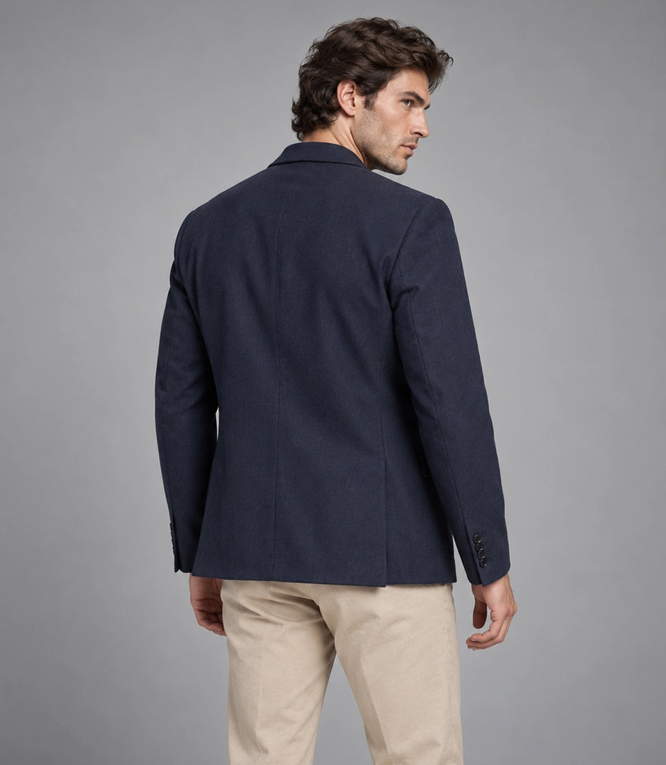 Men's Navy and Beige Casual Suit Back  -  Suit Heritage