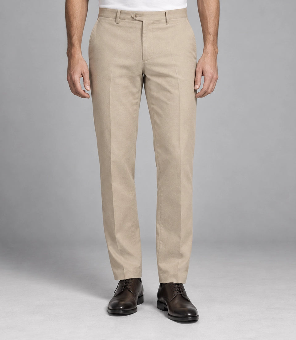 Men's Navy and Beige Casual Suit Pant  -  Suit Heritage
