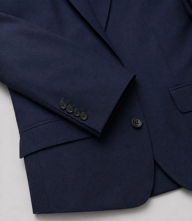 Men’s Navy and Ivory 3 Piece Wedding Suit Fabric -  Suit Heritage