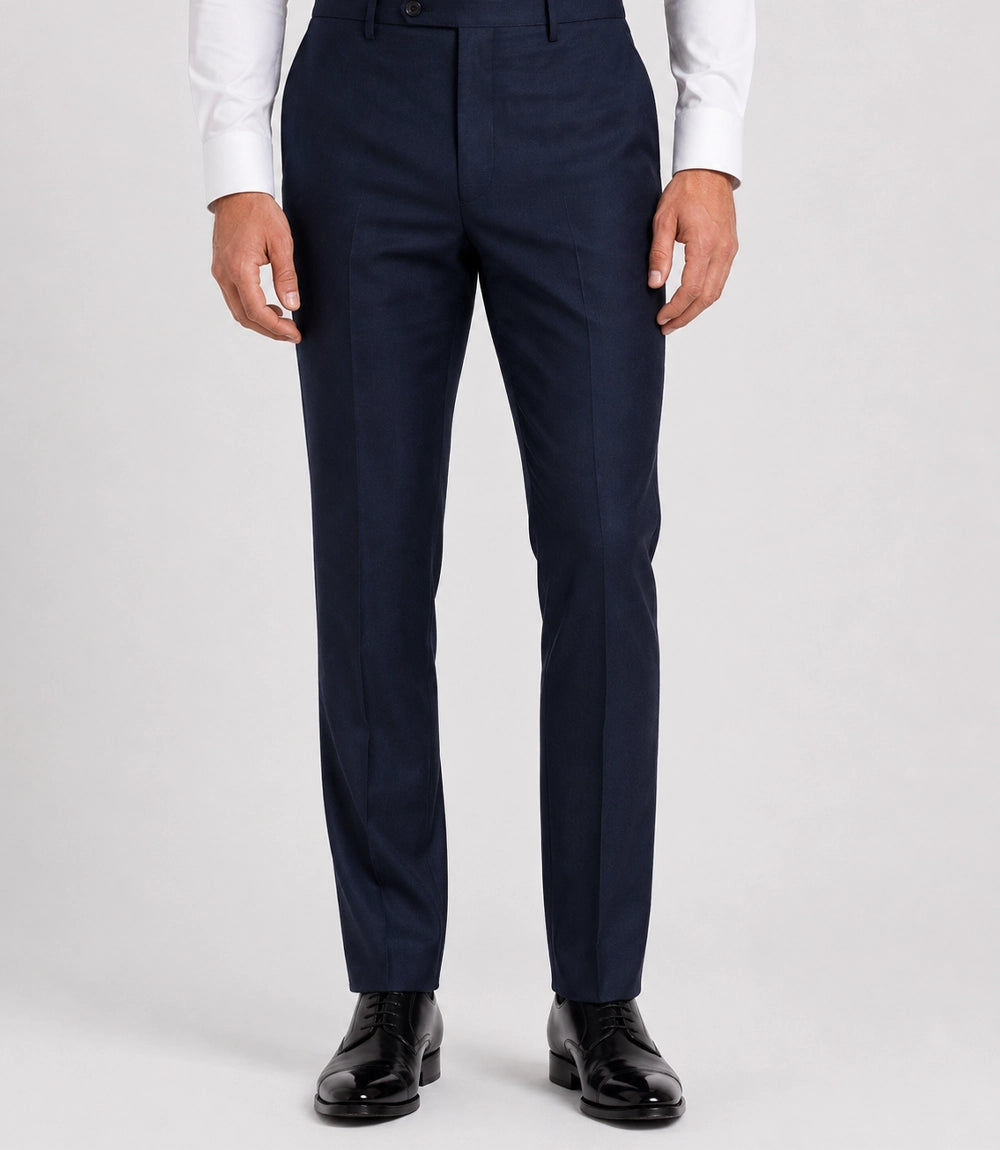 Men’s Navy and Ivory 3 Piece Wedding Suit Pant - Suit Heritage
